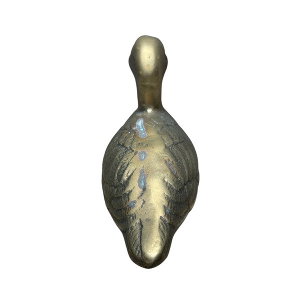 Vintage brass duck figurine decor - Picture 5 of 11